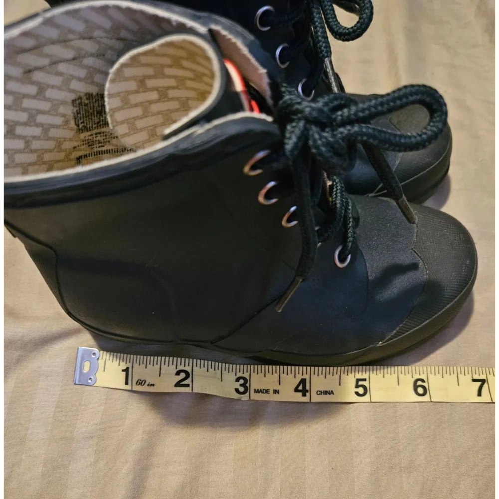 Hunter Combat Rain Boots Boys 10 Girls 11 Navy Blue Unisex